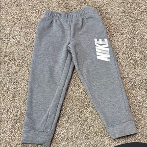 Nike Kids Gray Sweatpants with White Side Logo
